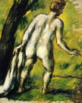 Desnudo Painting - Bañista de espaldas Paul Cezanne Desnudo impresionista